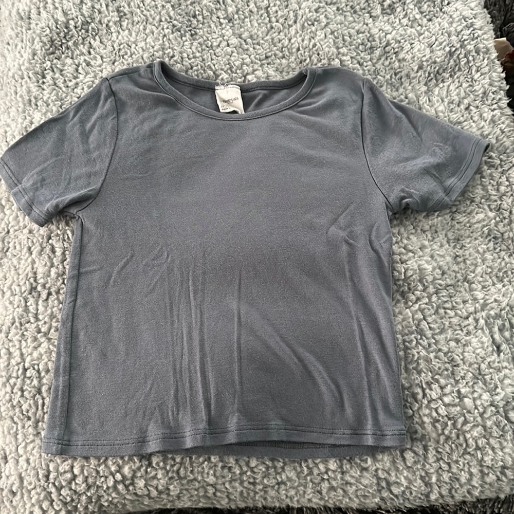 Light Blue T-Shirt Crop Top